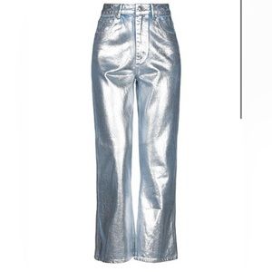 Sandro  Paris metallic coated  jeans. Size 36.